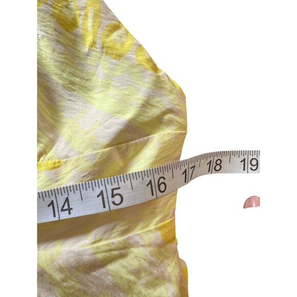 Future Collective Babydoll Yellow Maxi Dress Adjustable Straps & Ruffle Details - Picture 10 of 12